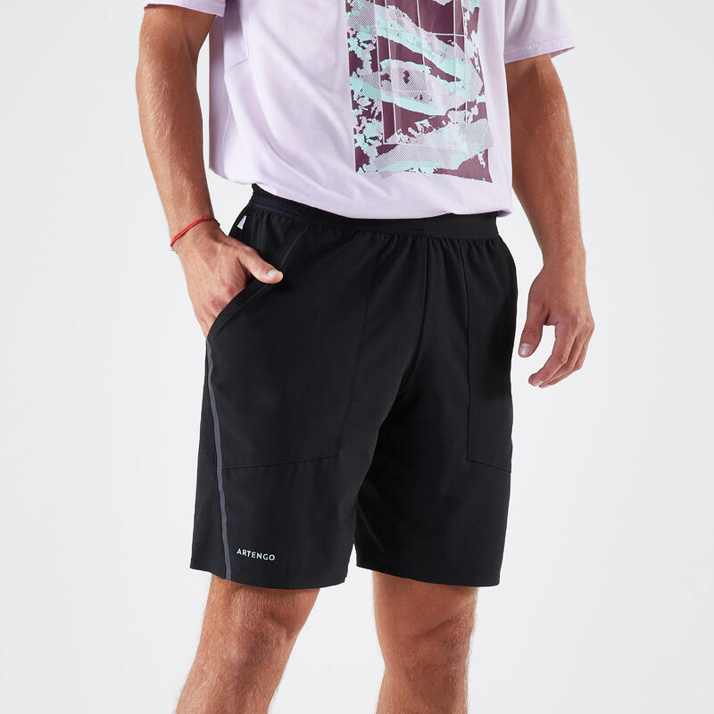 Short de tennis Homme respirant - Artengo Dry+ Noir Gaël Monfils