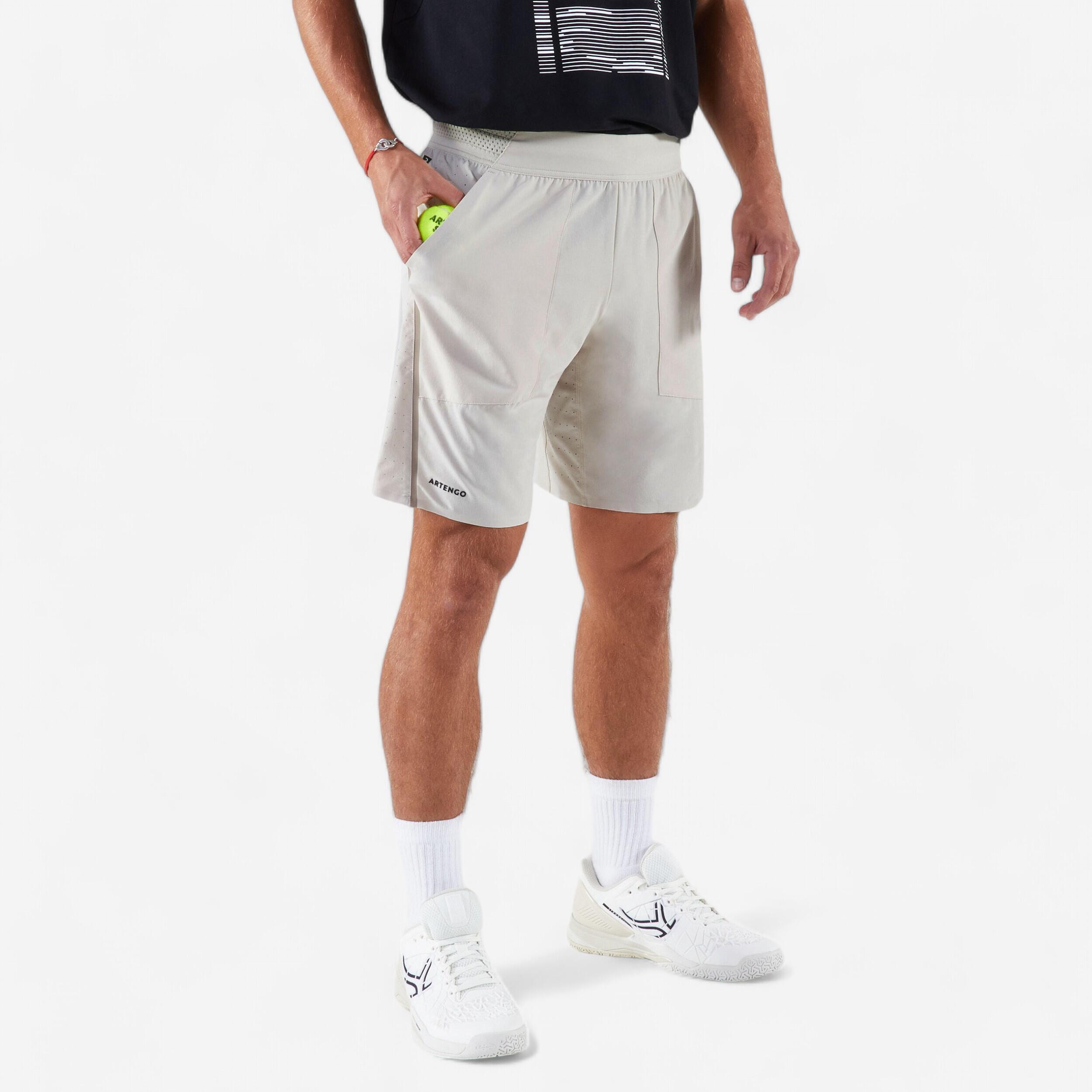 Men's Breathable Tennis Shorts Dry+ Gaël Monfils - Beige 1/7