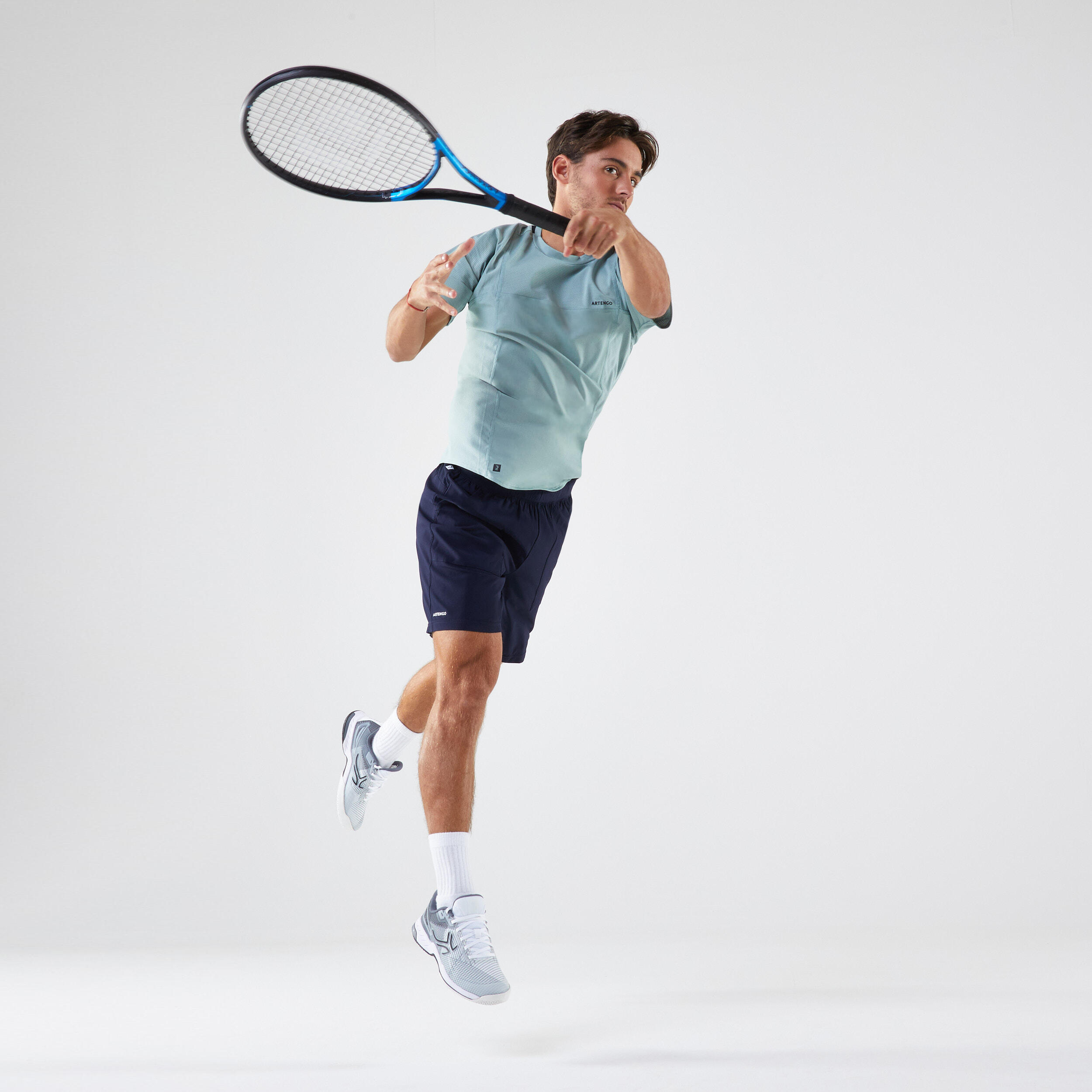 Men Tennis Shorts Dry 500 Navy Blue