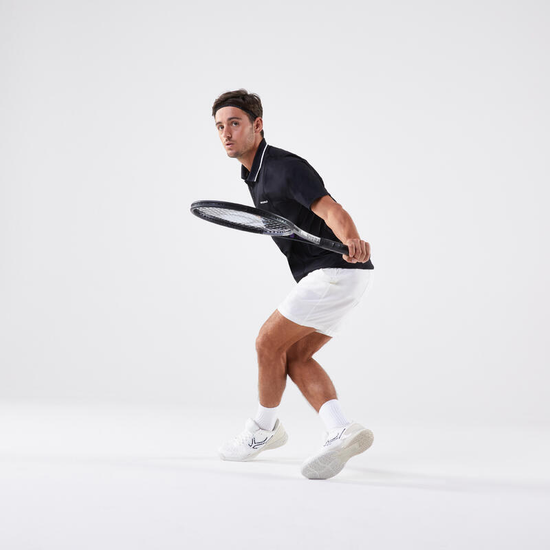 Erkek Kısa Kollu Polo Tenis Tişörtü - Siyah - DRY