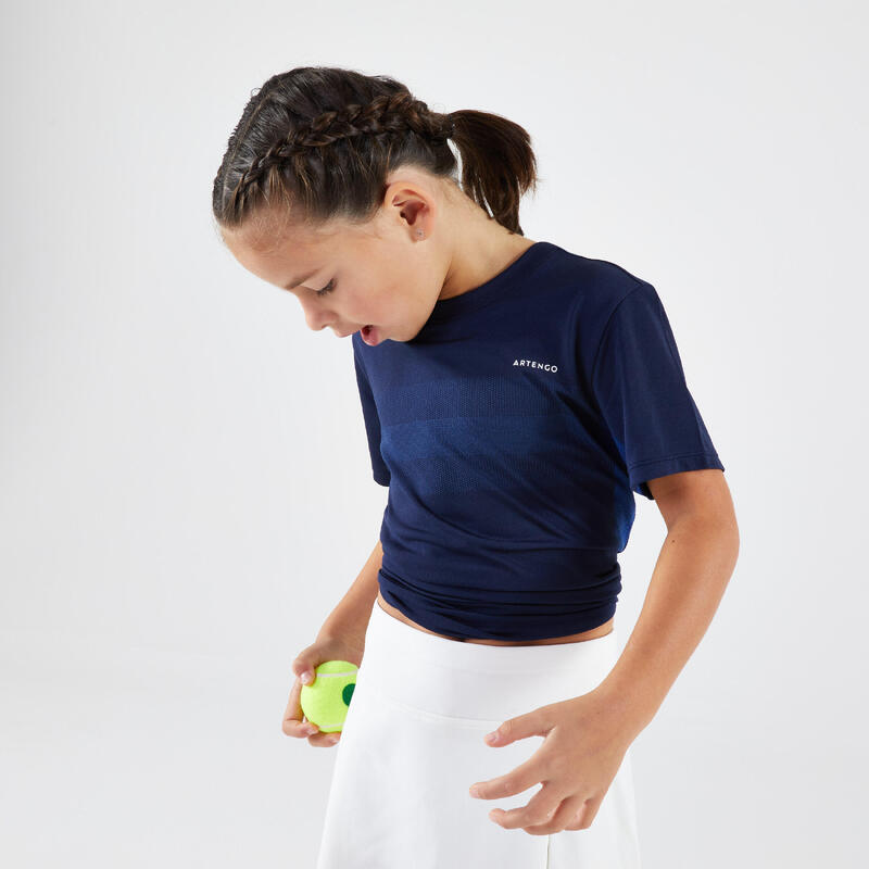 Tennisshirt voor kinderen Light donkerblauw