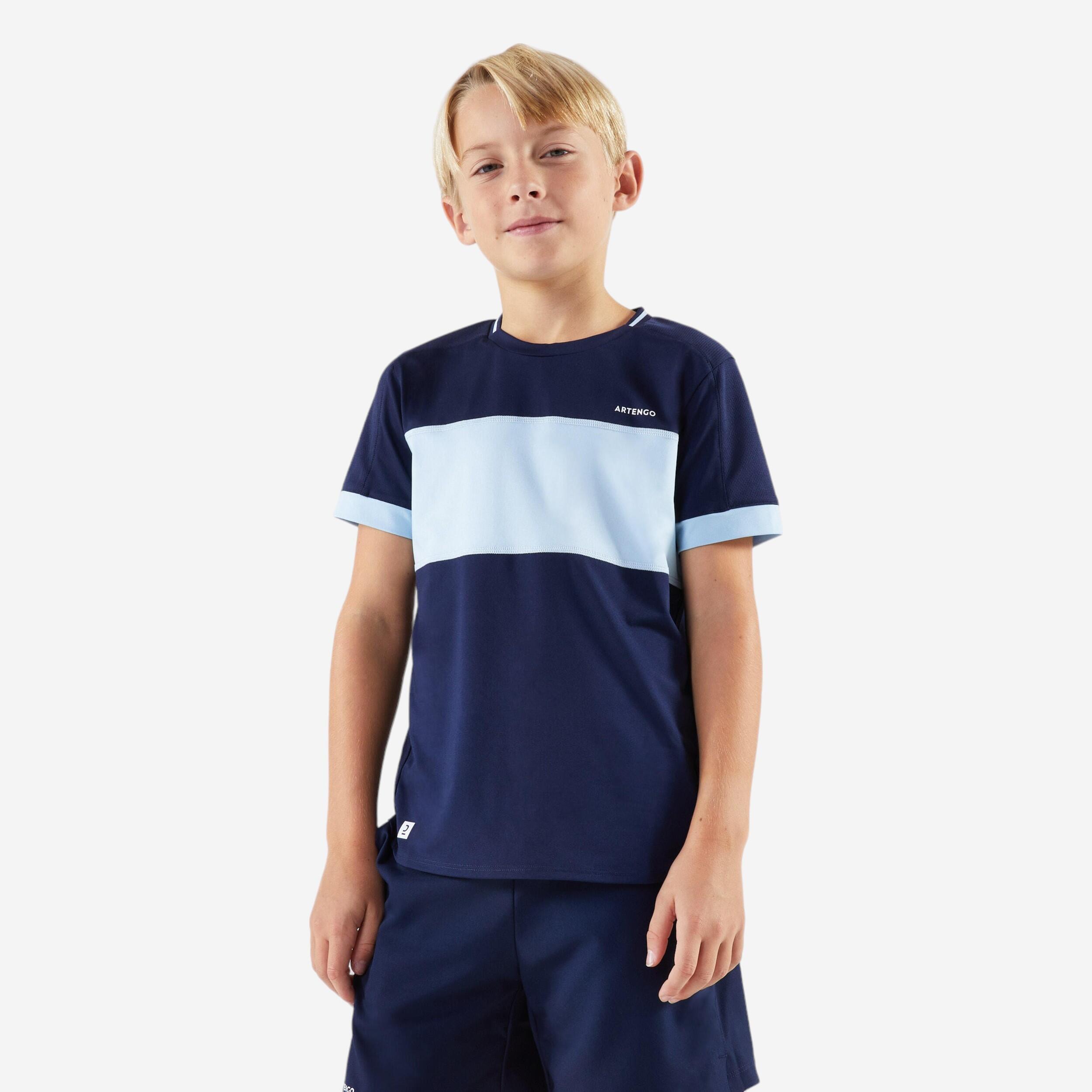 Camiseta de tenis Junior TTS dry azul oscuro Decathlon