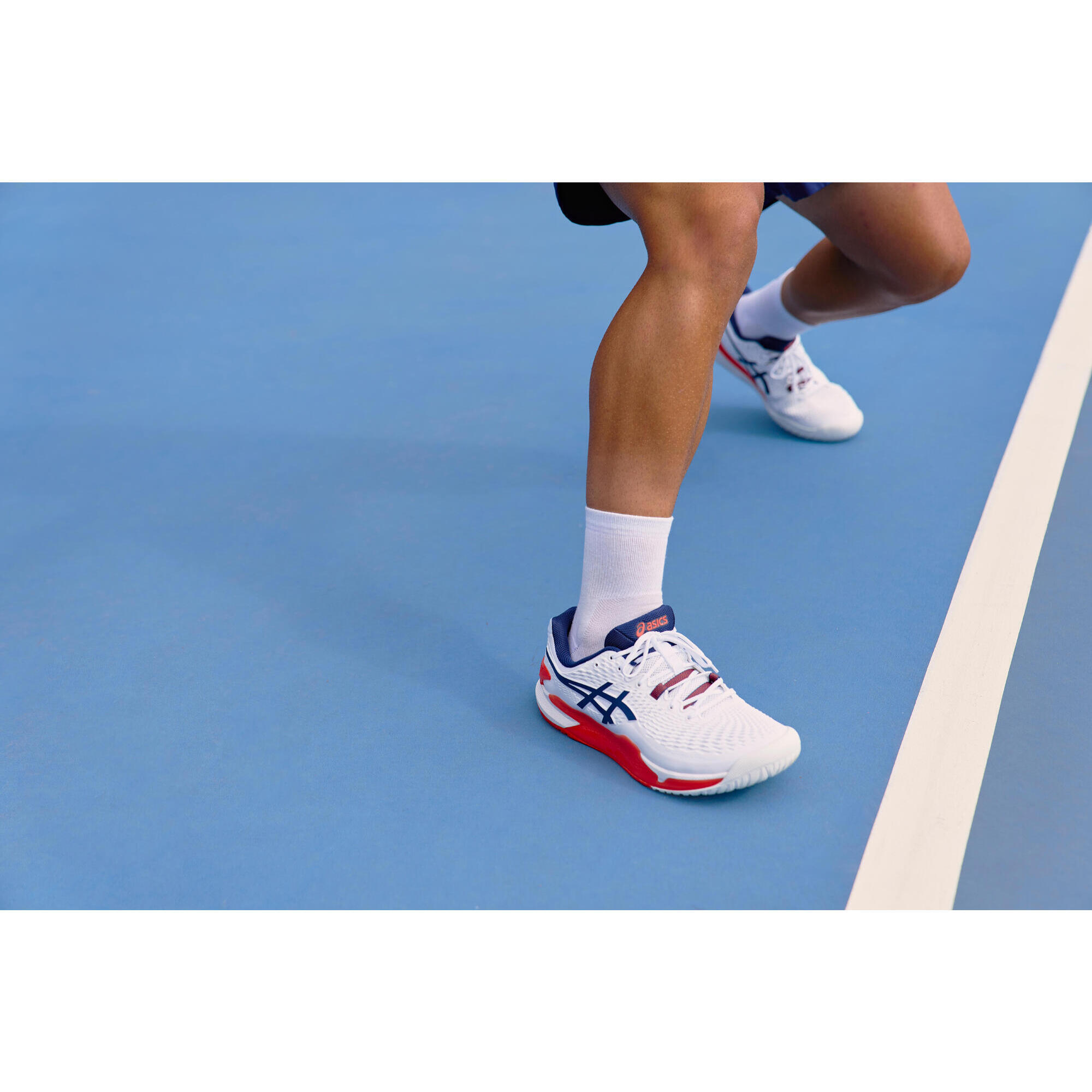 Asics outlet blanche orange