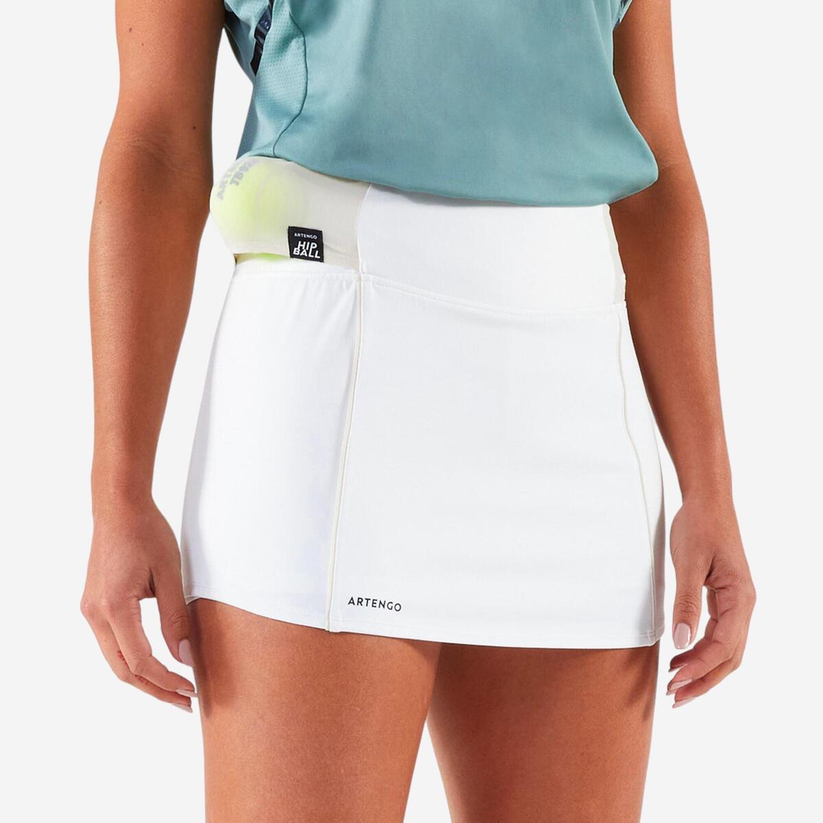Jupe de tennis  HIP BALL Femme - TSkirt Dry Hip Ball blanc cassé