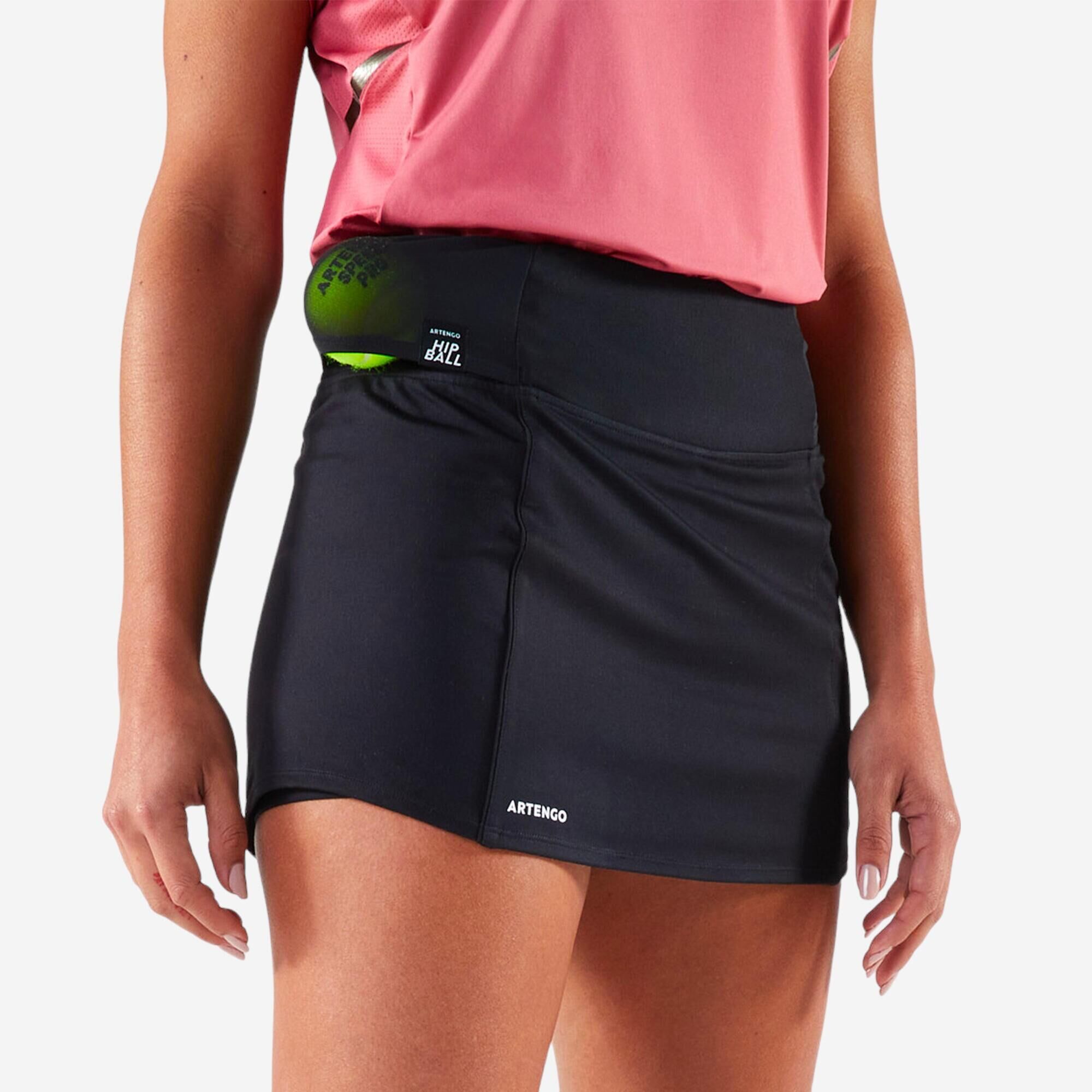 ARTENGO Women's Tennis Dry Hip Ball Skirt - Black