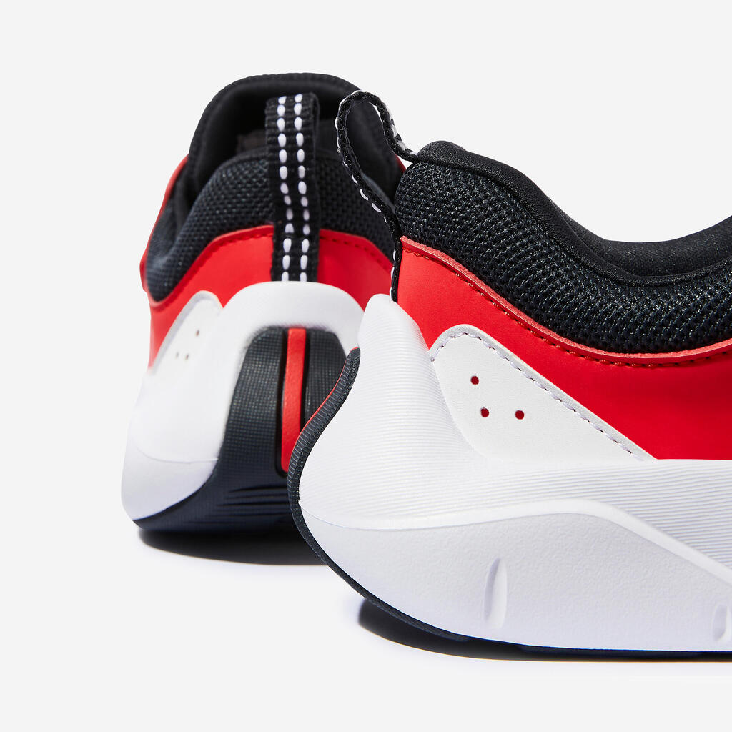 Sportschuhe Kinder elastische Schnürsenkel Klettverschluss - Playful Fast rot 