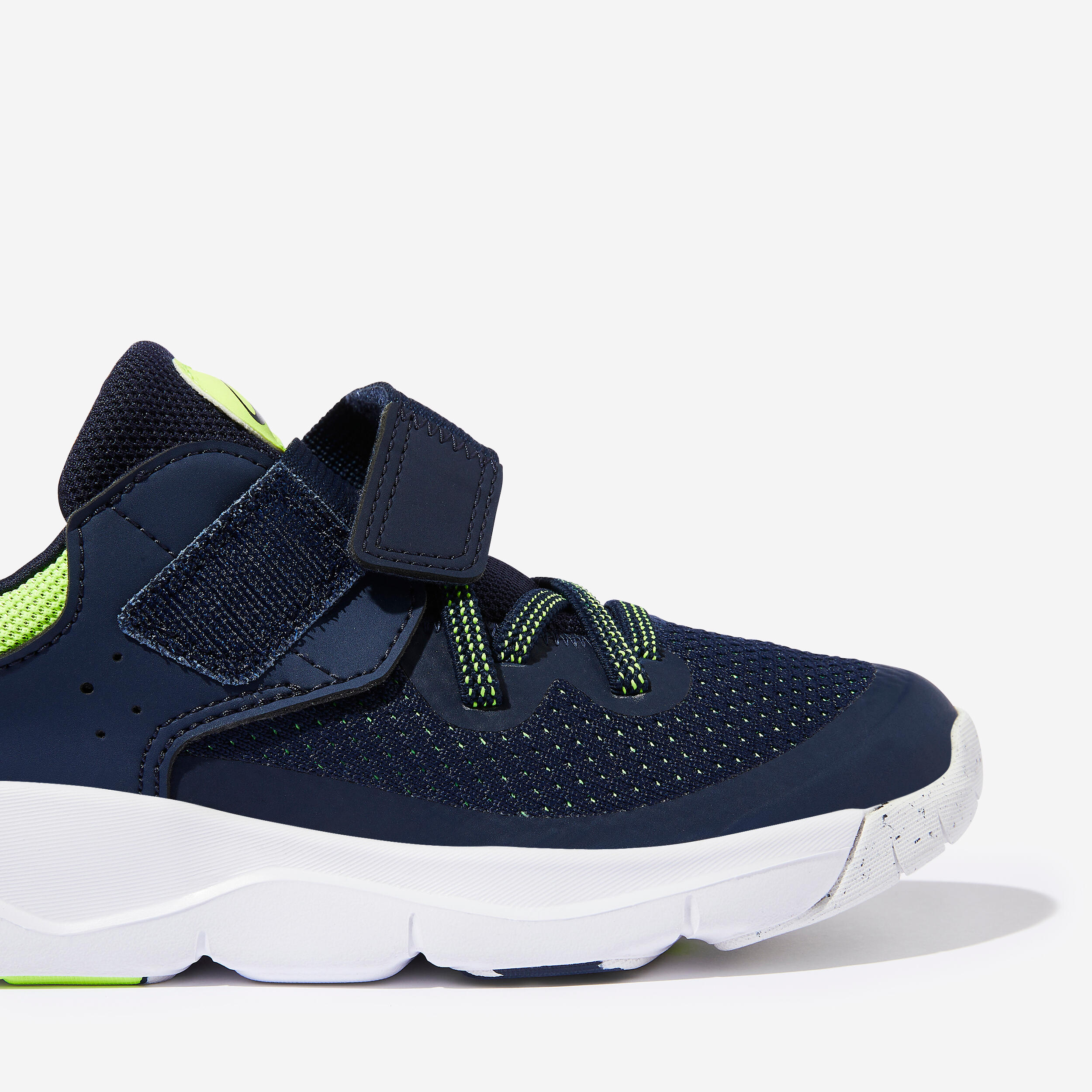 Kids' Rip-Tab & Elastic Laces Shoes Playful Fast - Navy Blue 4/11