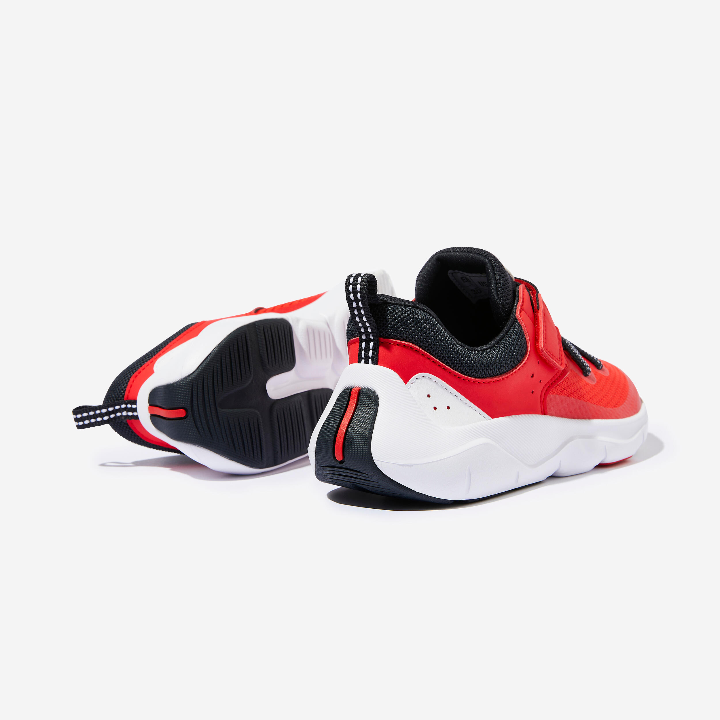 Kids' Rip-Tab & Elastic Laces Shoes Playful Fast - Red 7/10