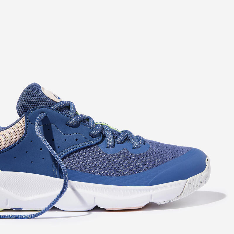 Sneakers met veters voor gym PLAYFUL FAST komeetblauw