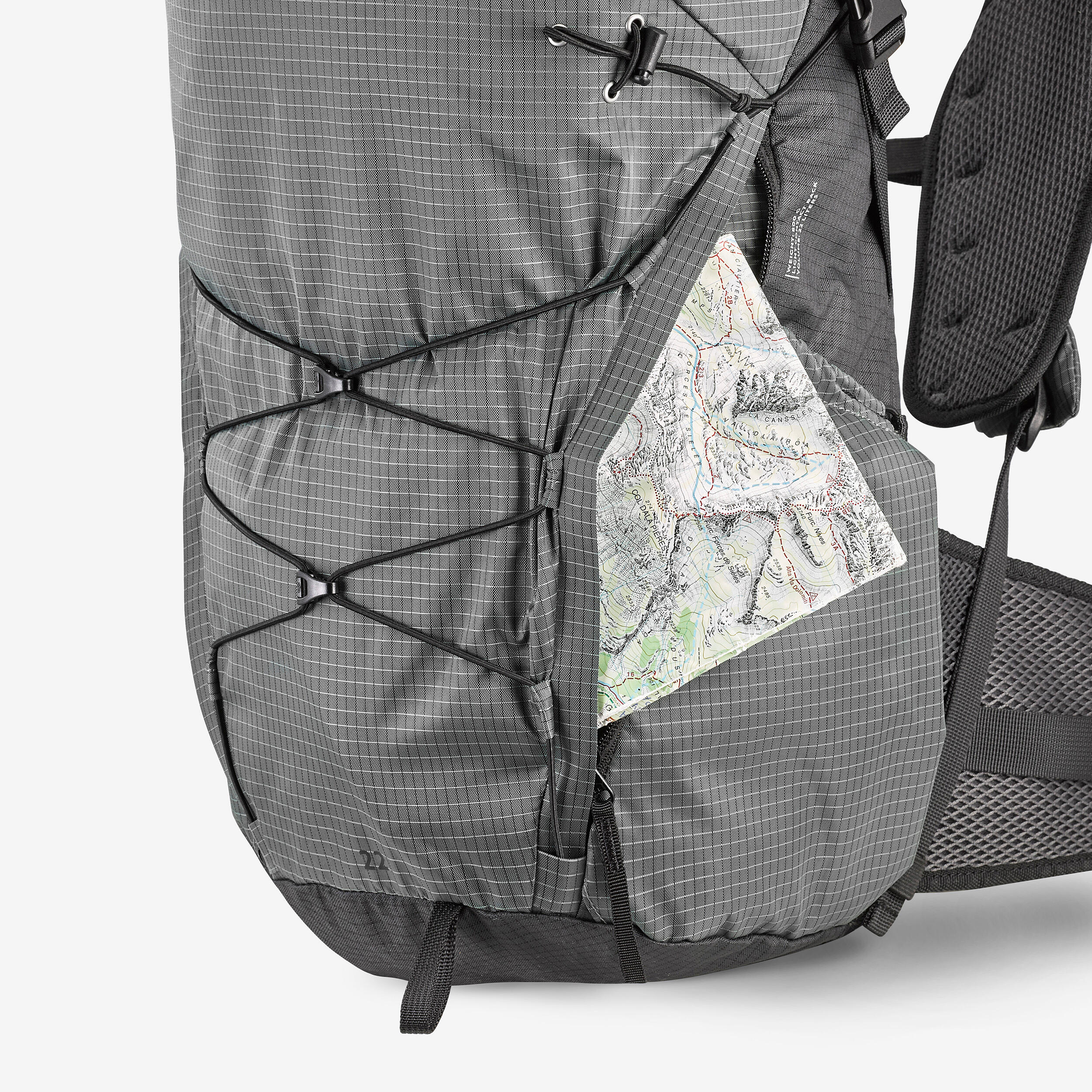 Mochila de montaña y trekking rolltop 22L Quechua MH500 Light 7/11