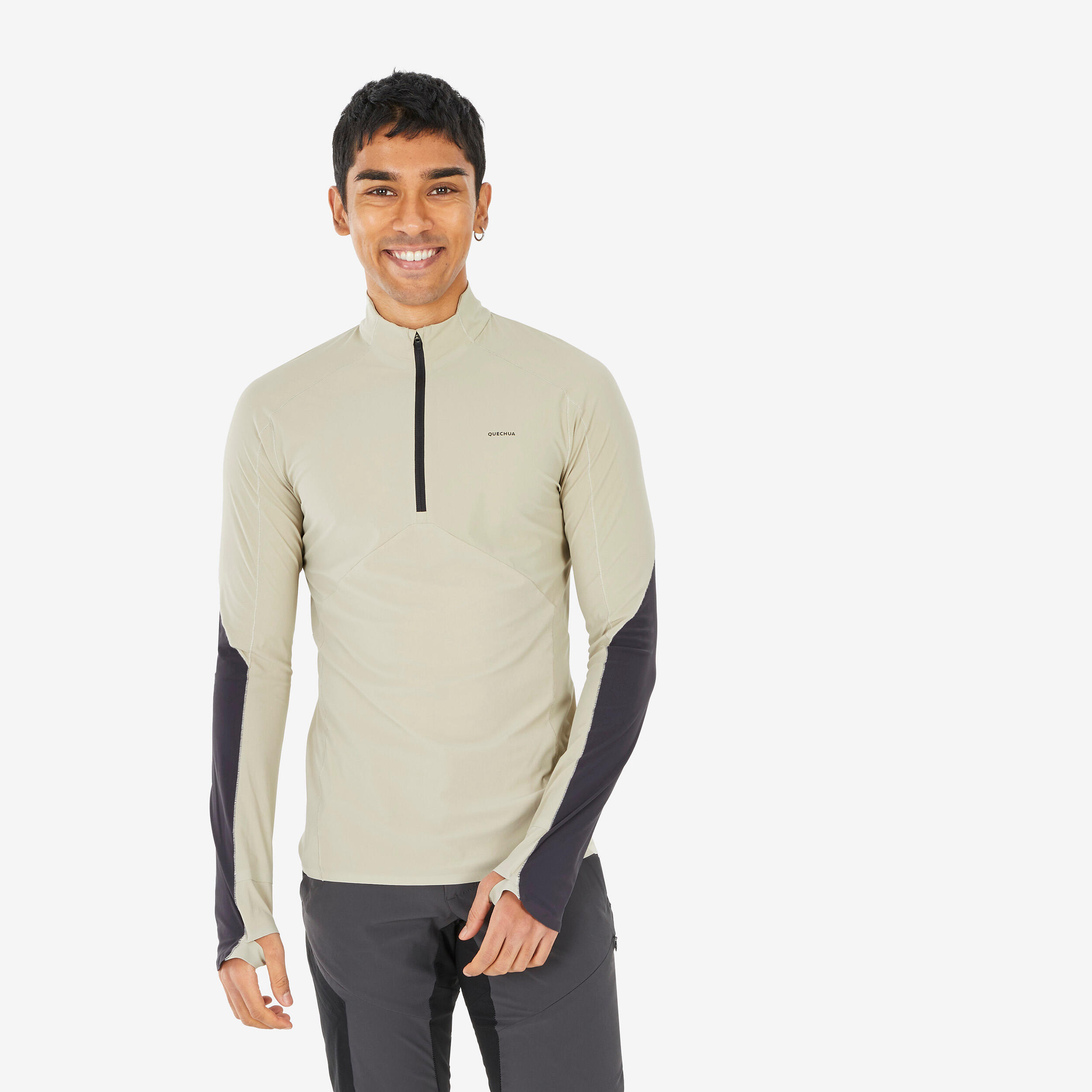 Men's Anti-UV Long-sleeved Hiking T-Shirt - MH500 2/6