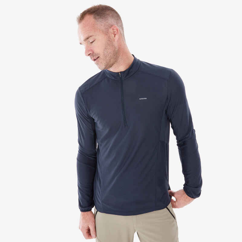 Men's Long-Sleeved Mountain Walking T-Shirt - MH500