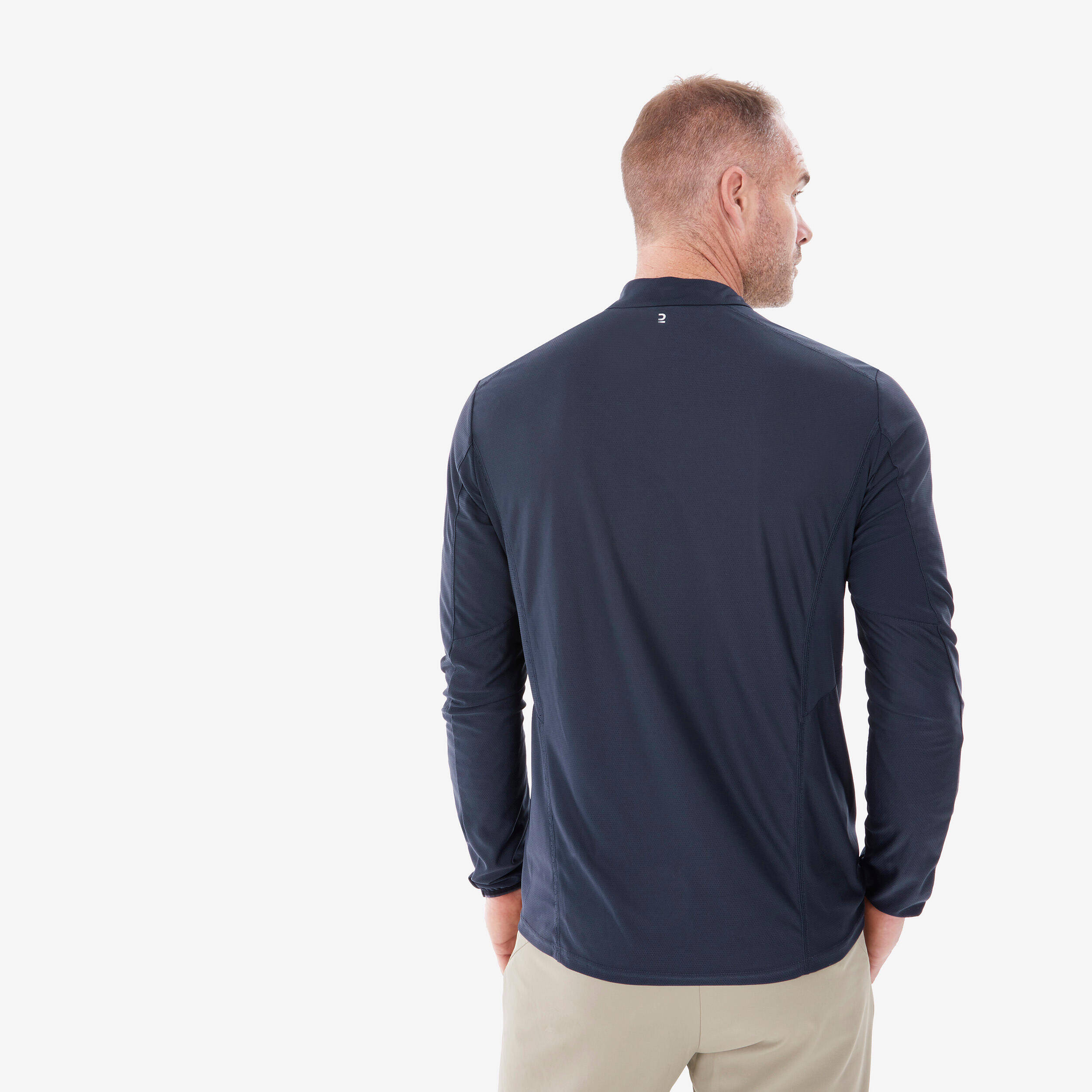 Men Full Sleeve Dry Fit Activewear T-Shirt Dark Blue - MH550 -  3