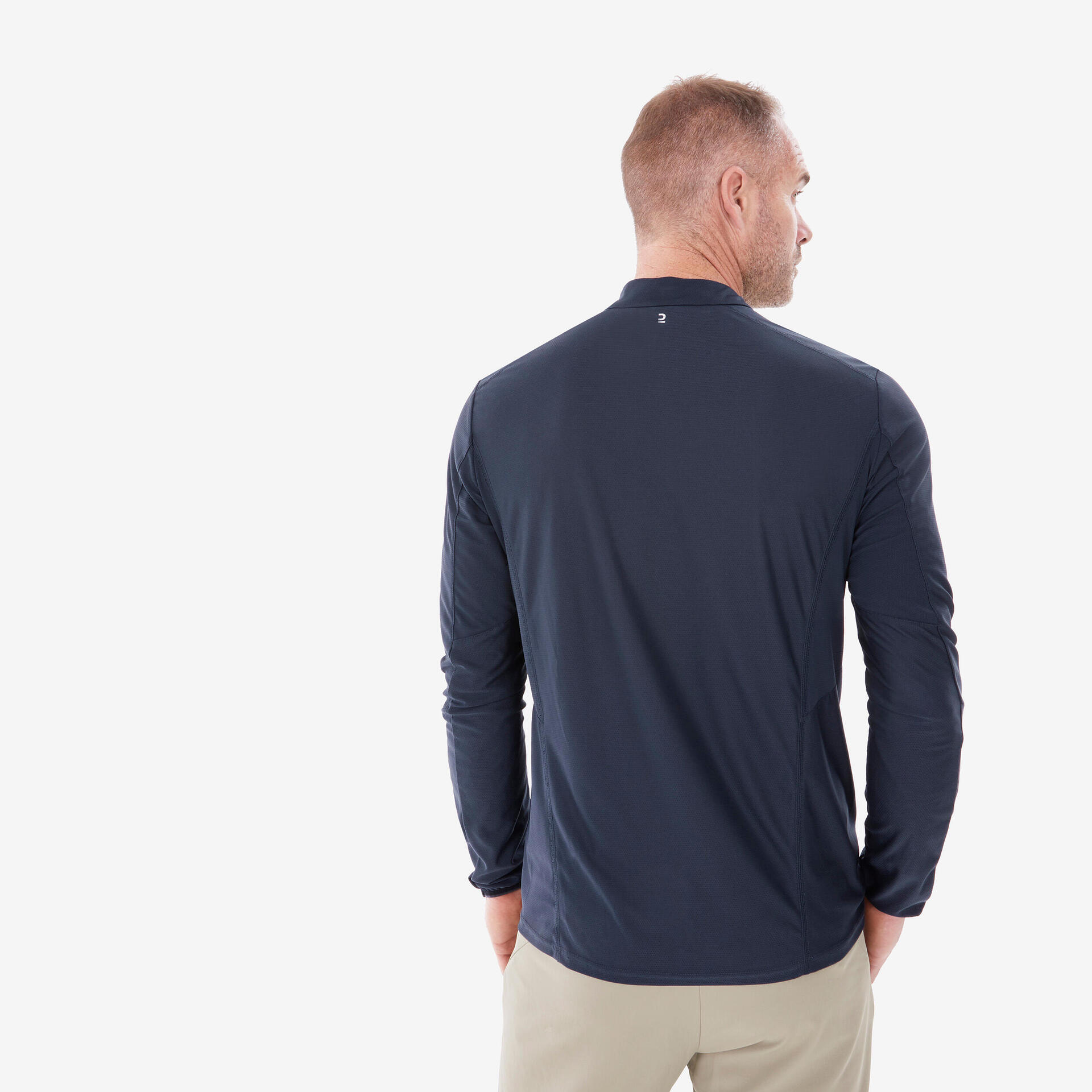 WHITE MOUNTAINEERING Size L Light Blue Color Block Cotton Long Sleeve Shirt