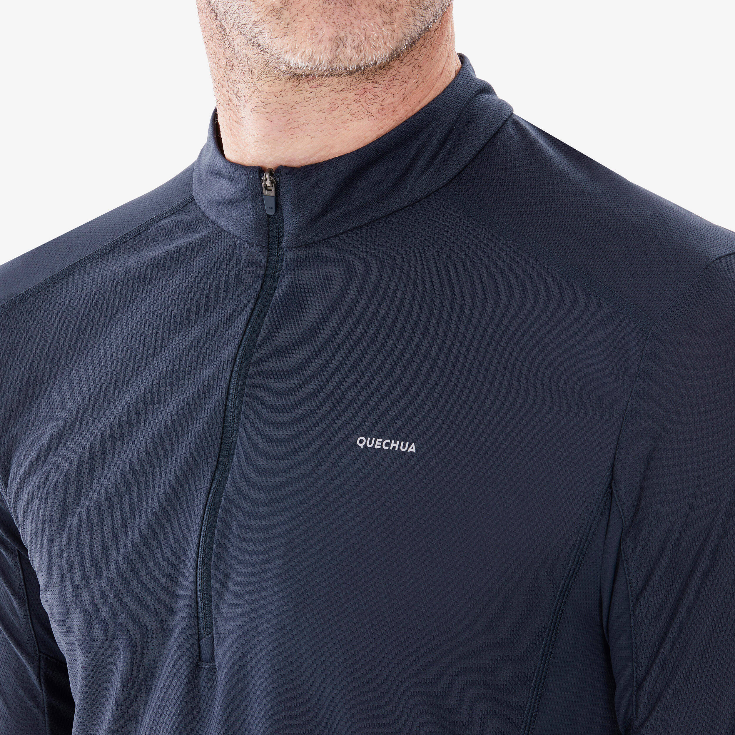 Men Full Sleeve Dry Fit Activewear T-Shirt Dark Blue - MH550 -  4