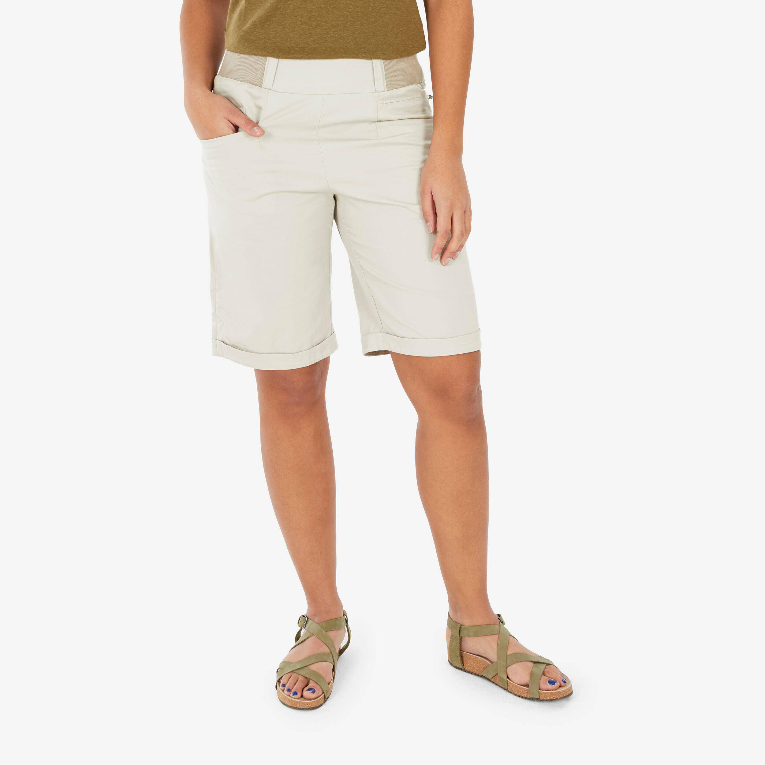 W Bermuda Shorts NH500 - Beige
