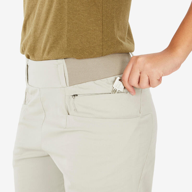 Kadın Outdoor Bermuda Şort - Bej - NH500