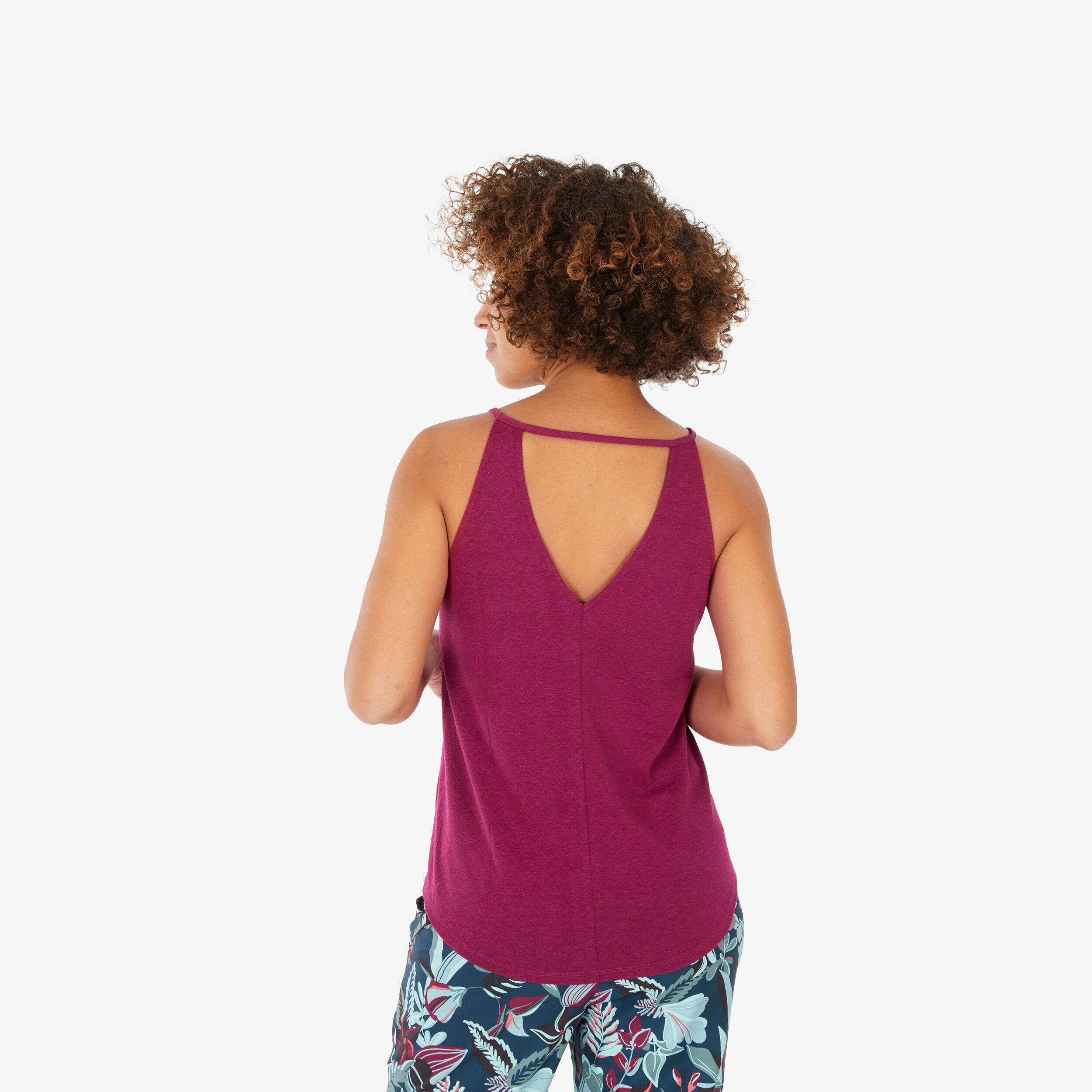 Women Sleeveless Tank Top Cherry Purple - NH500 -  3