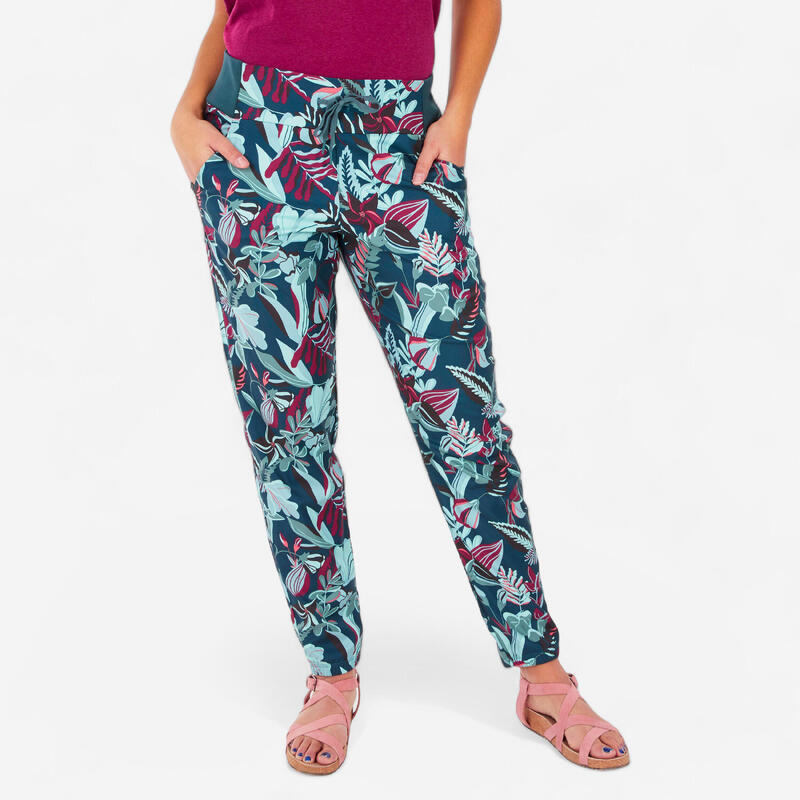Pantalon Drumeție în natură NH100 Negru Damă 