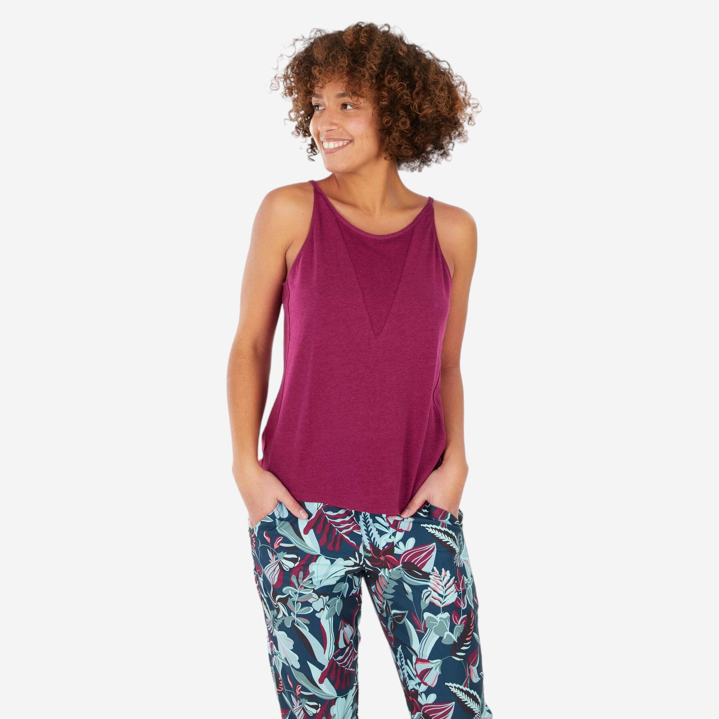 Women Sleeveless Tank Top Cherry Purple - NH500 -  1