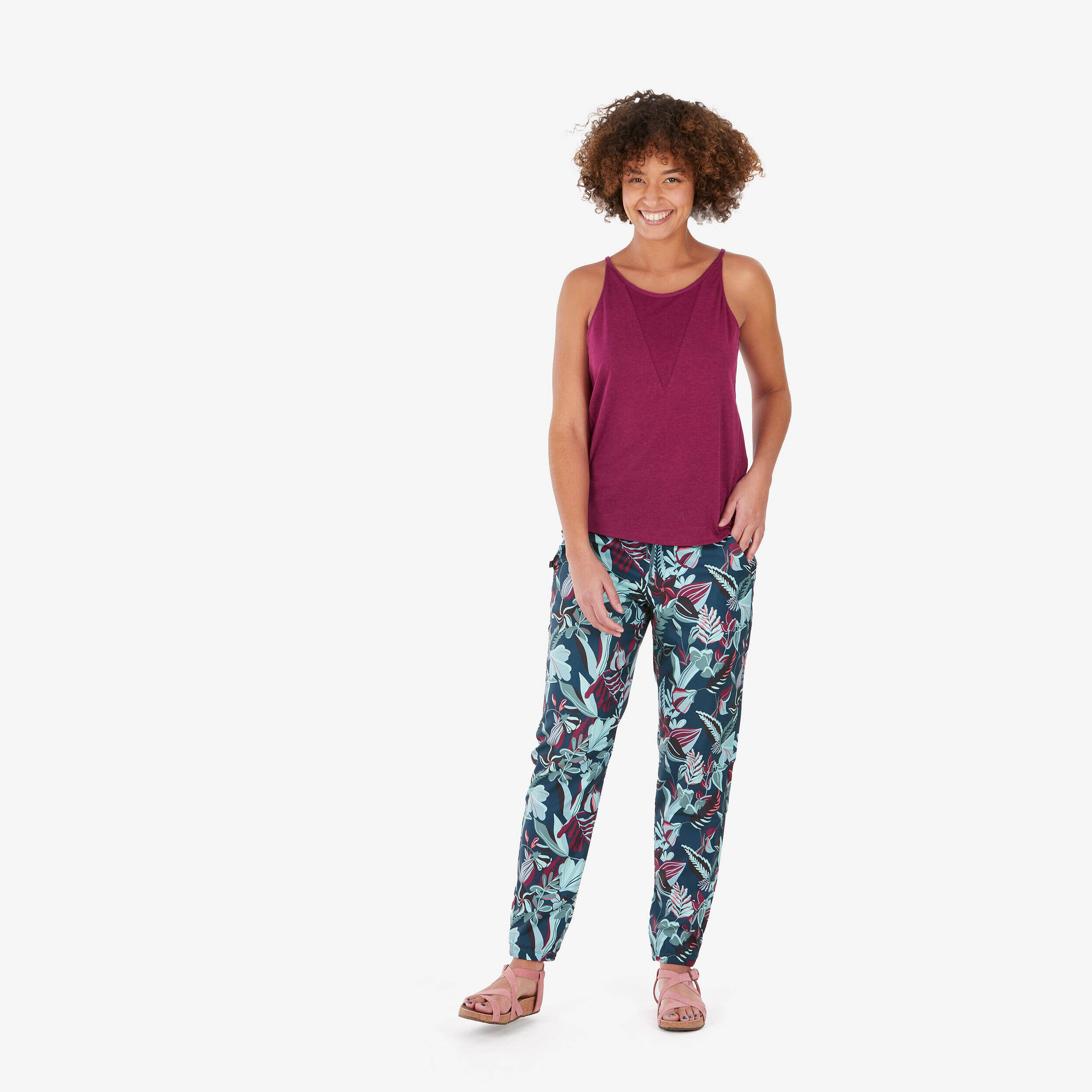Women Sleeveless Tank Top Cherry Purple - NH500 -  2