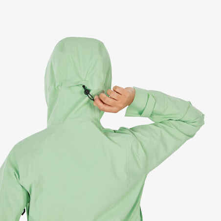 Γυναικείο αδιάβροχο μπουφάν για ορεινή πεζοπορία - MH500 - Λαχανί