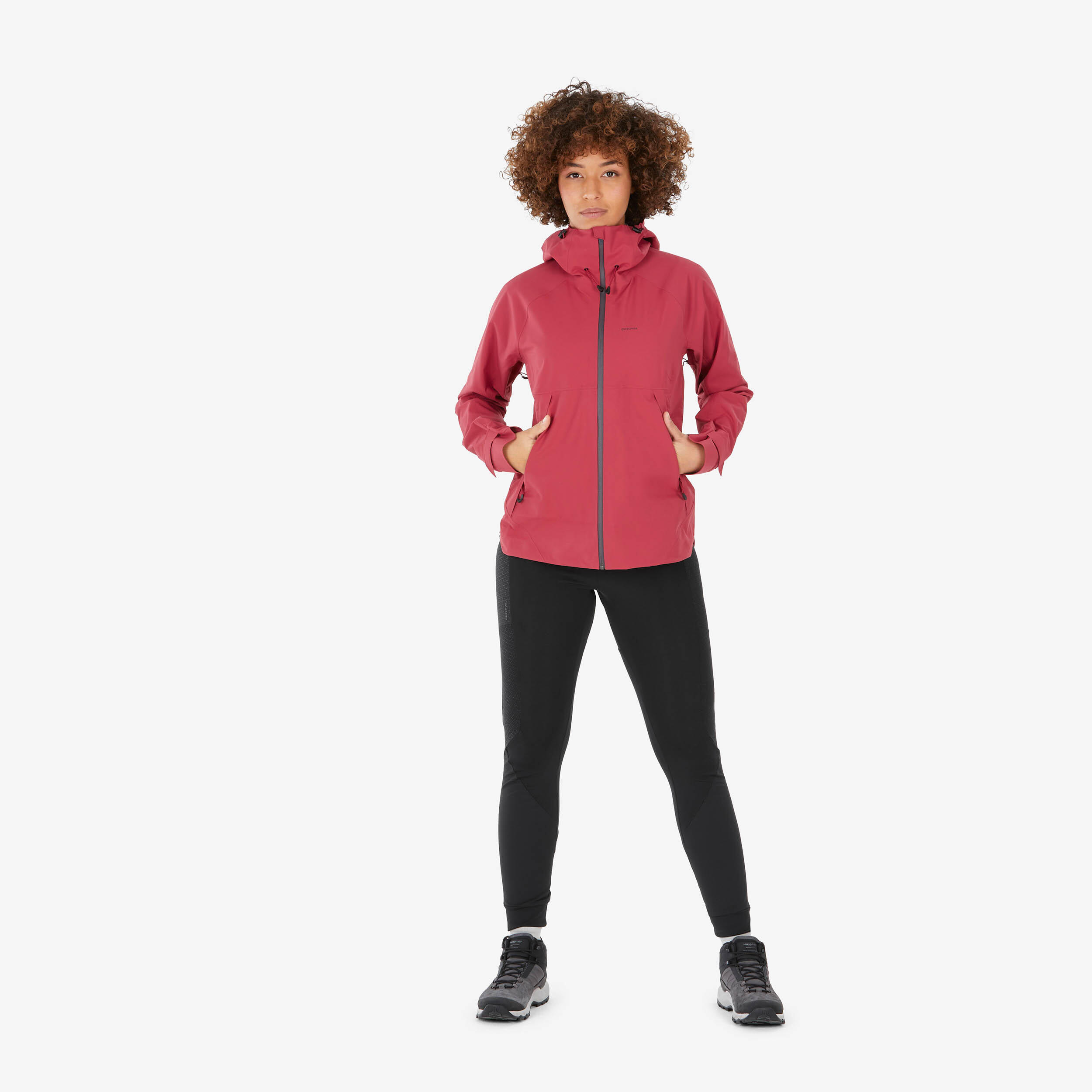 Women’s Waterproof Mountain Walking Jacket - MH500 - Raspberry 2/11