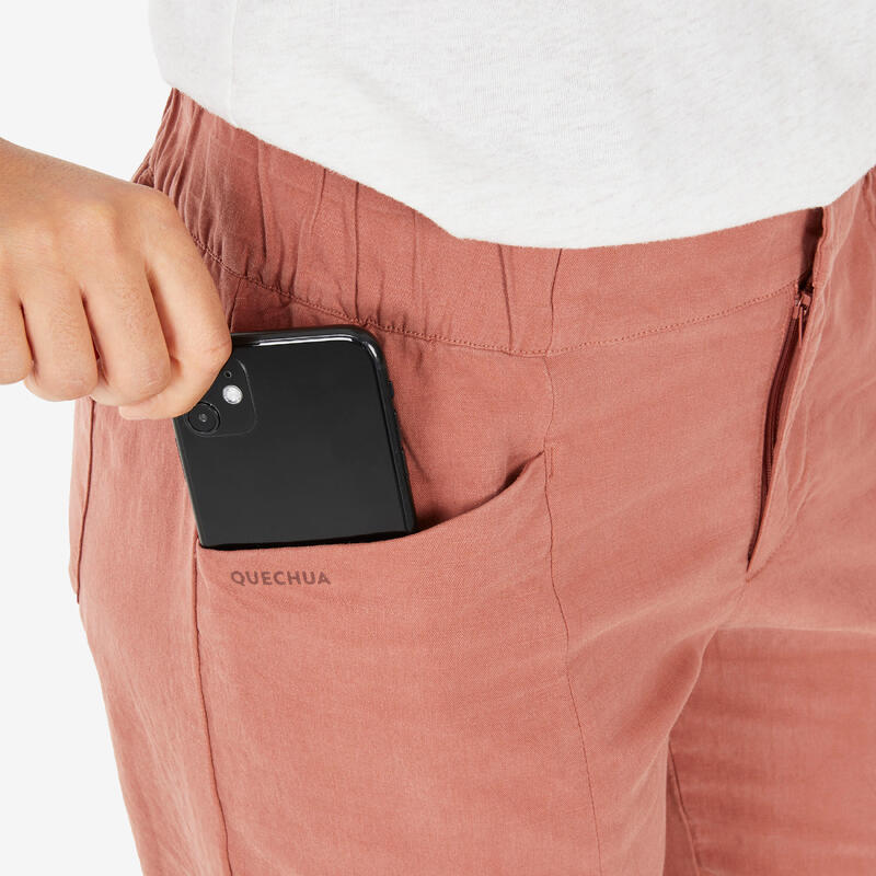 Pantalon en lin de randonnée - NH500 FEMME