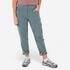 Women Relaxed Fit Linen Pants Grey Khaki - NH500