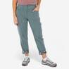 Women Relaxed Fit Linen Pants Grey Khaki - NH500