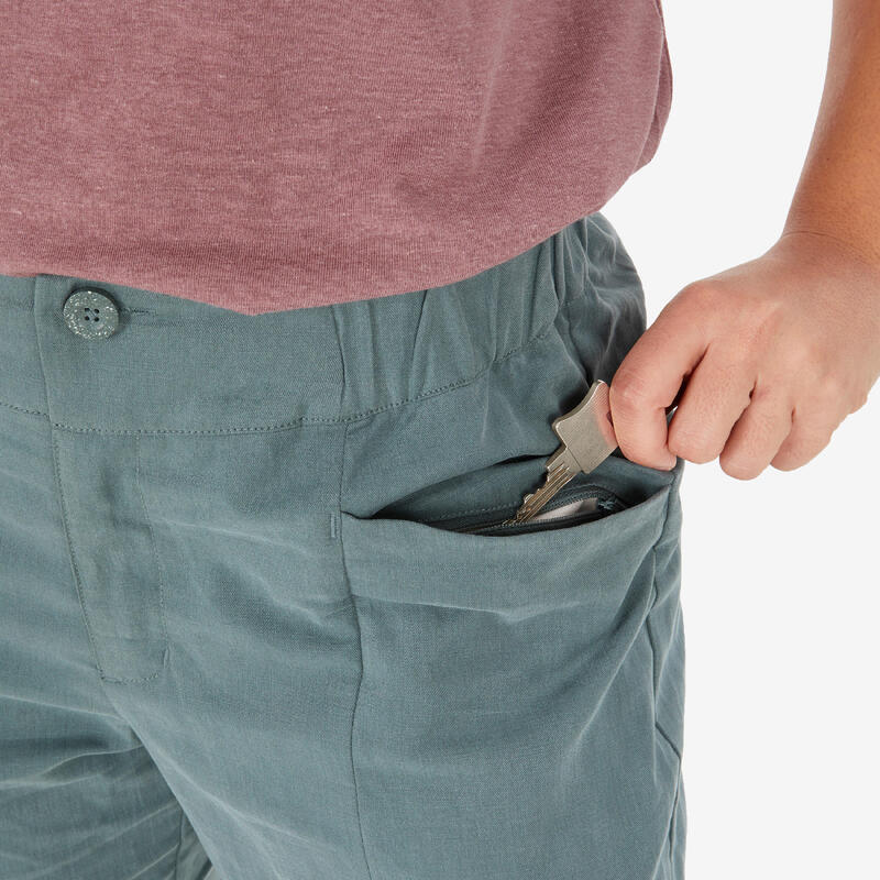 Pantalon de in Drumeție NH500 Verde Damă