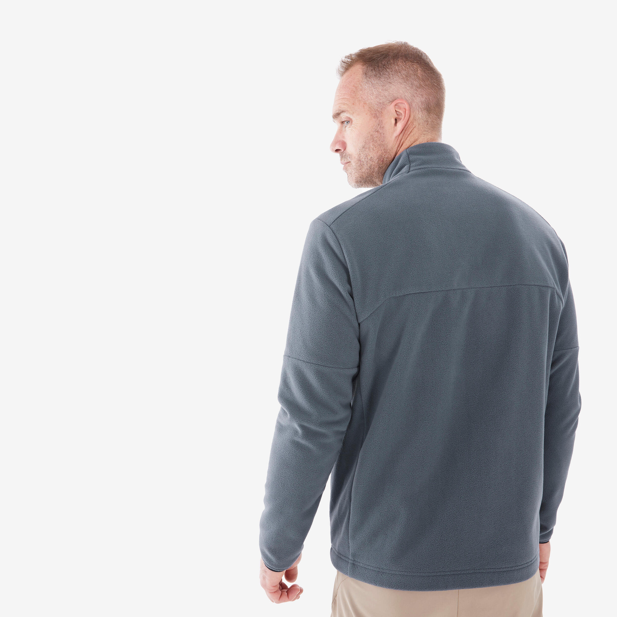 Men’s Zippered Fleece Hiking Jacket – MH 500 - QUECHUA