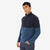 Polaire de randonnée montagne homme, MH500 demi zip bleu