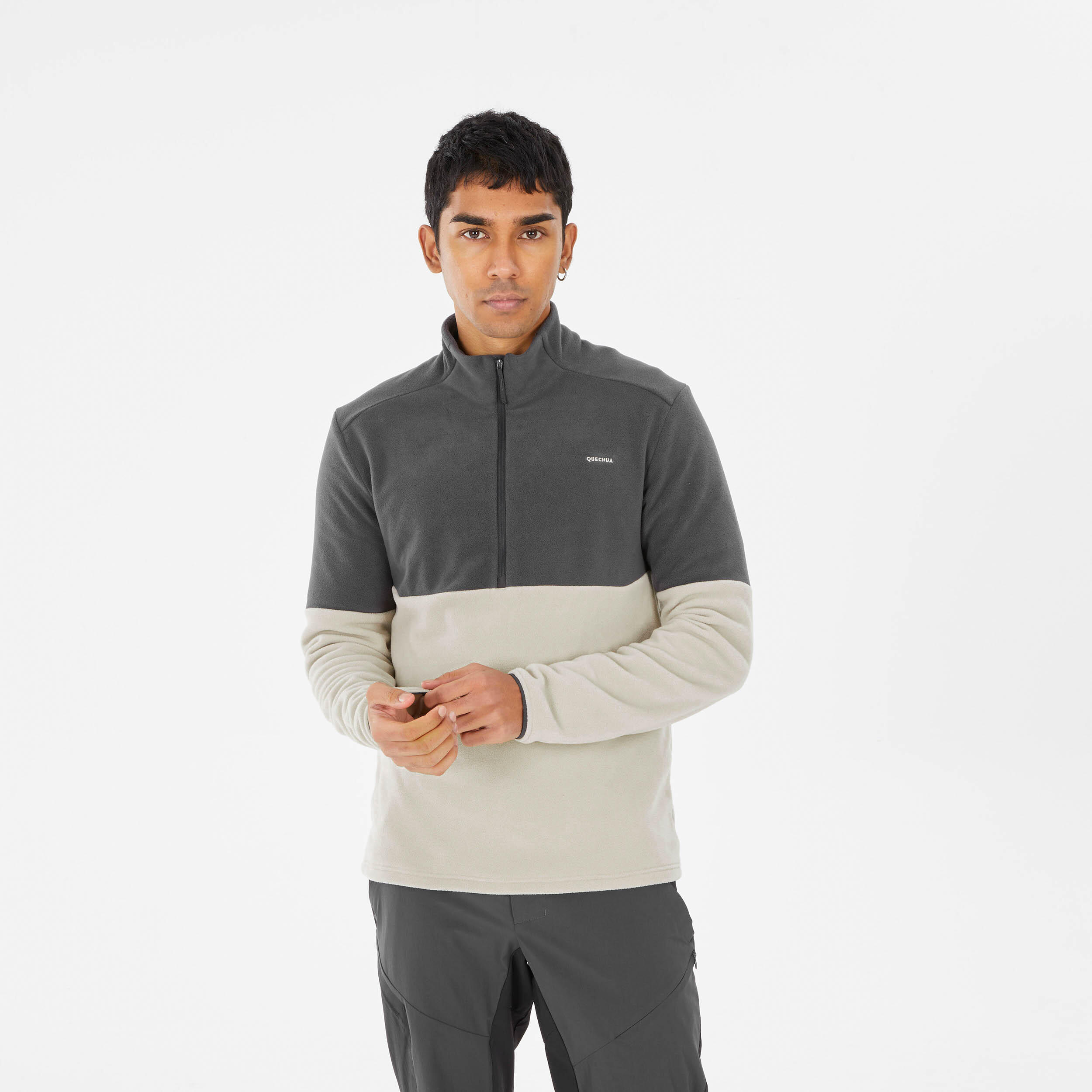 QUECHUA Erkek Outdoor Polar - Bej - MH 500