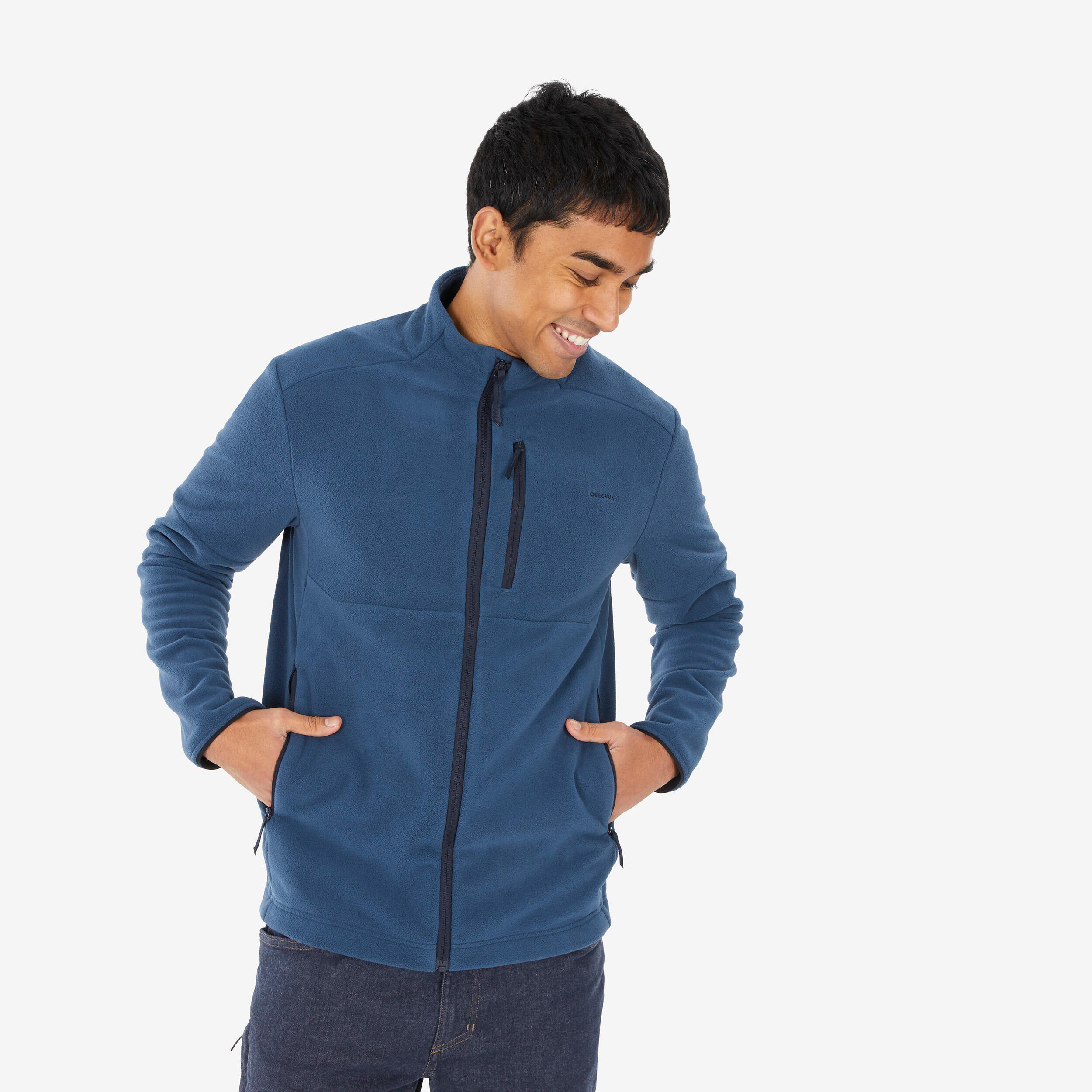 Quechua - Veste Polaire Randonnee Mh 500 Homme Bleu - Polaire - Randonnees Et Trekking Homme - Bleu - 48 Xl - Decathlon