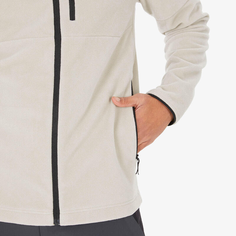 VESTE POLAIRE RANDONNEE MH 500 HOMME BEIGE