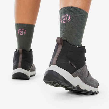 Hike 100 High Socks Limited Edition Pack of 2 Pairs - Khaki and Brown