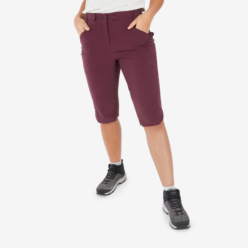 Wanderhose Damen Dreiviertelhose Bergwandern - MH500