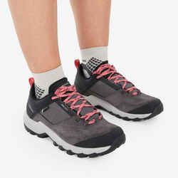 Women's waterproof mountain walking shoes - MH500 Grey