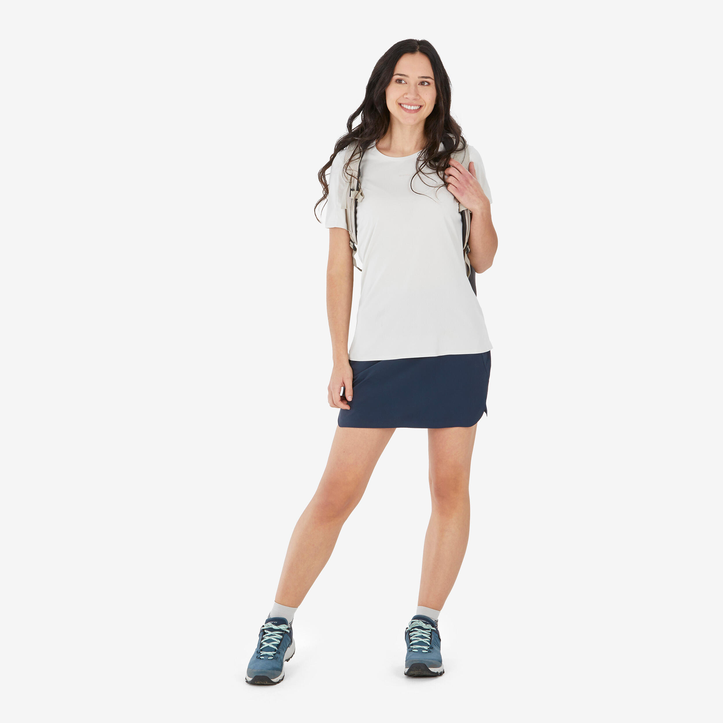 Women Mountain Hiking Skorts MH500 Navy