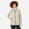 Chamarra impermeable de senderismo en montaña beige para mujer MH500 