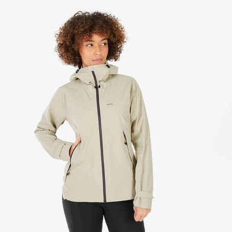 Women’s Waterproof Mountain Walking Jacket - MH500 - Beige