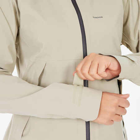 Women’s Waterproof Mountain Walking Jacket - MH500 - Beige