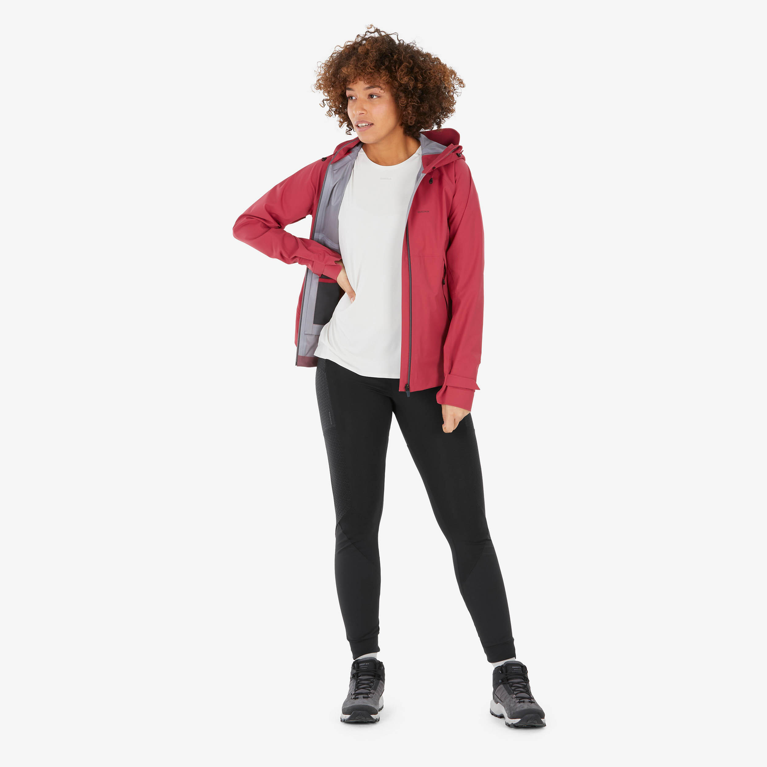 Manteau de randonnée imperméable femme, MH 500 7/10