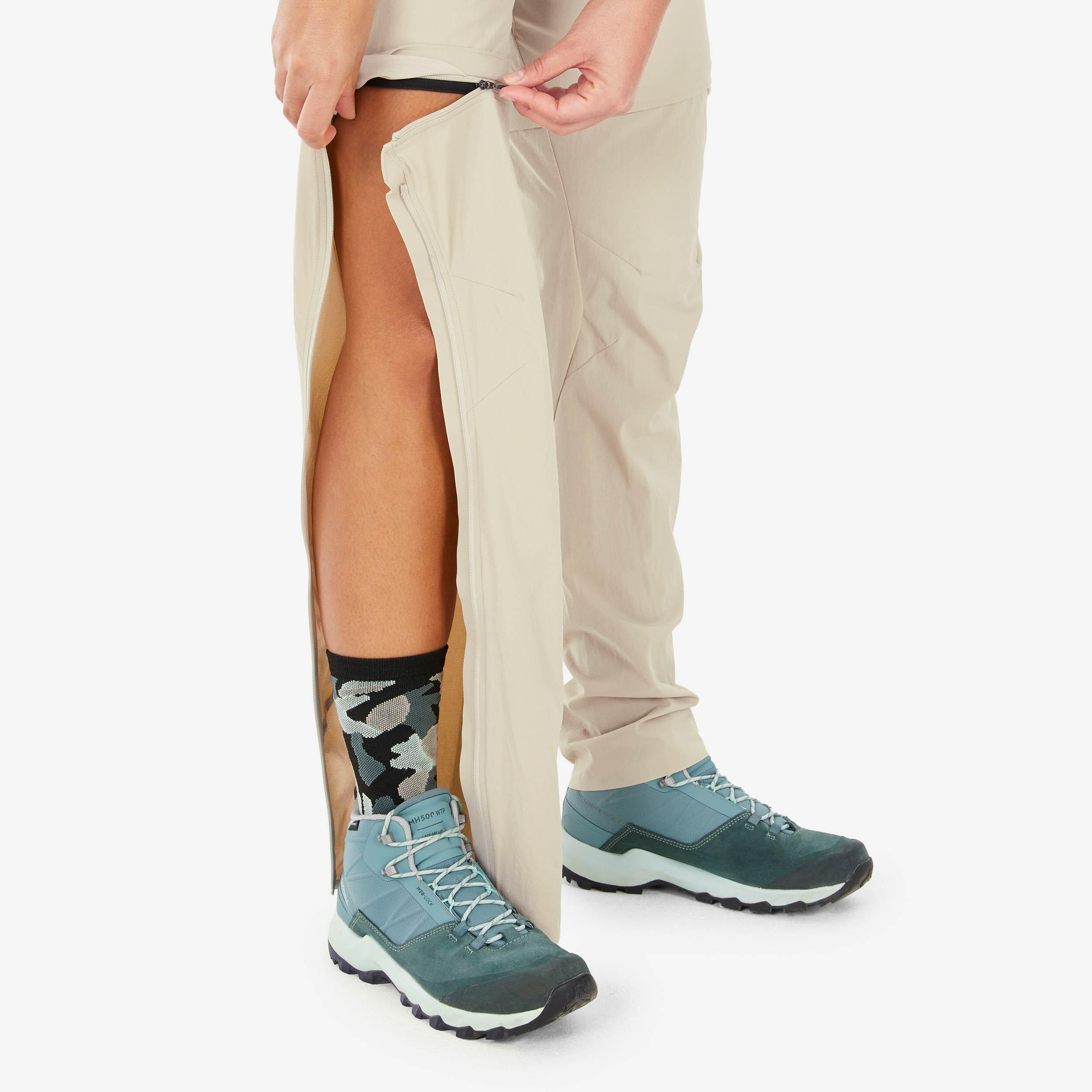 Women’s Convertible Hiking Pants, MH 500 6/8