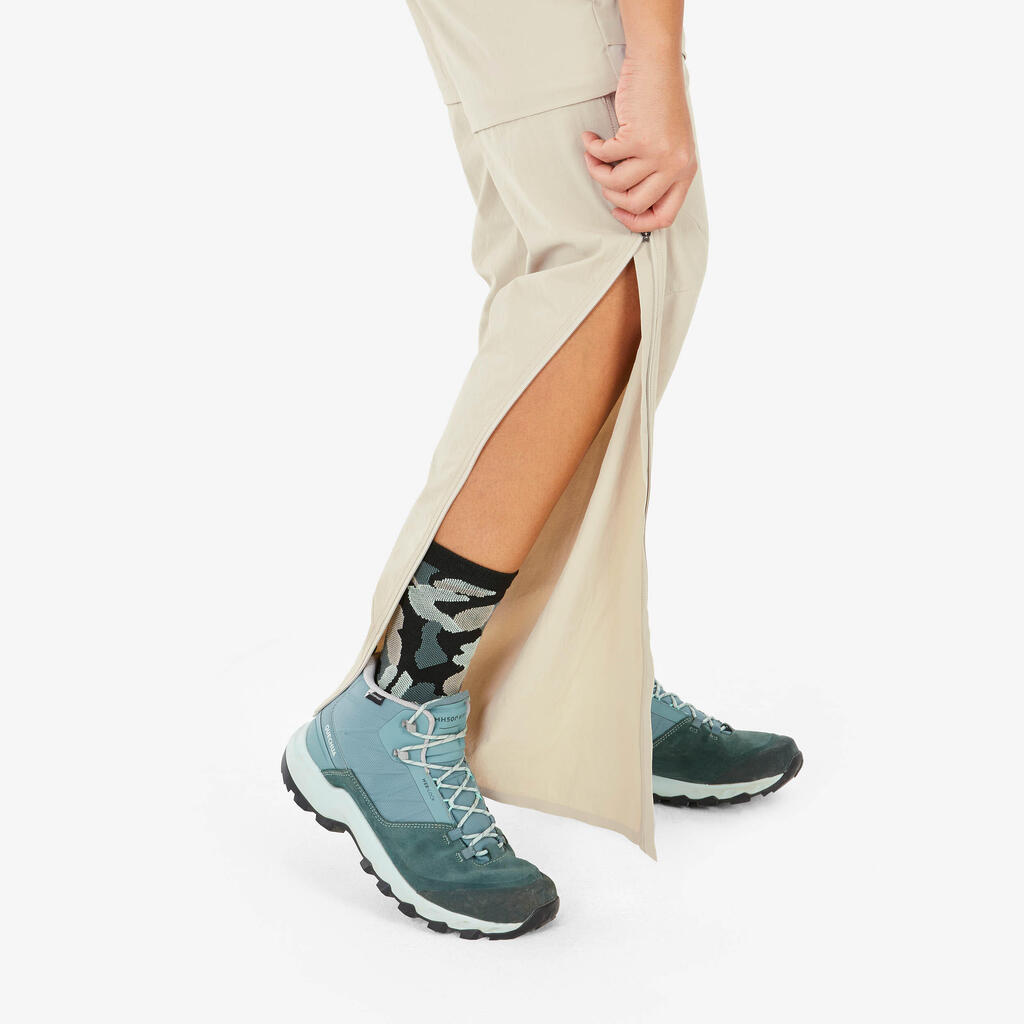 Pantalone za planinarenje MH550 modularne ženske - crne