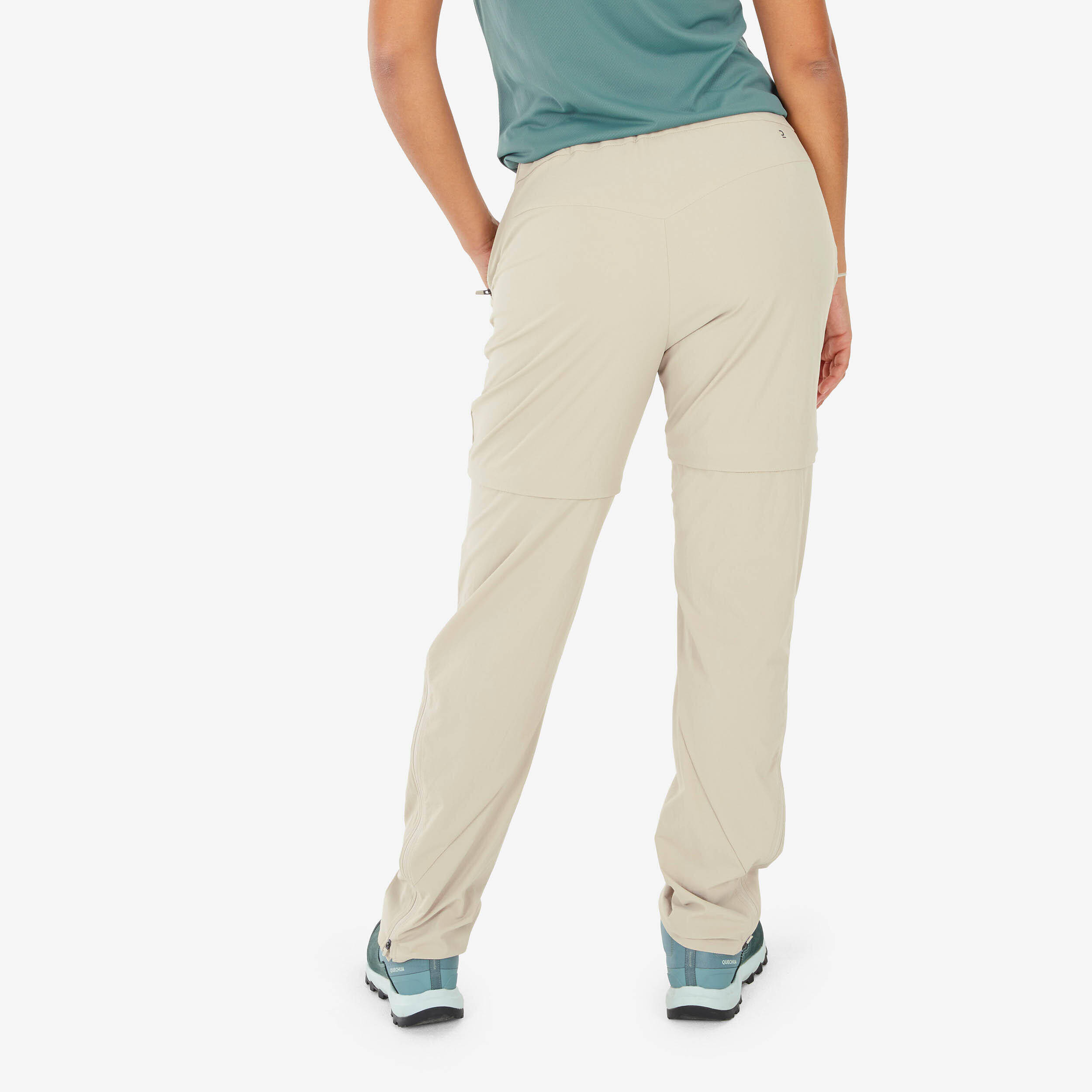 Women’s Modular Mountain Walking Trousers - MH500 - Beige -  5