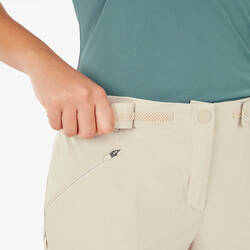 Women’s Modular Mountain Walking Trousers - MH500 - Beige