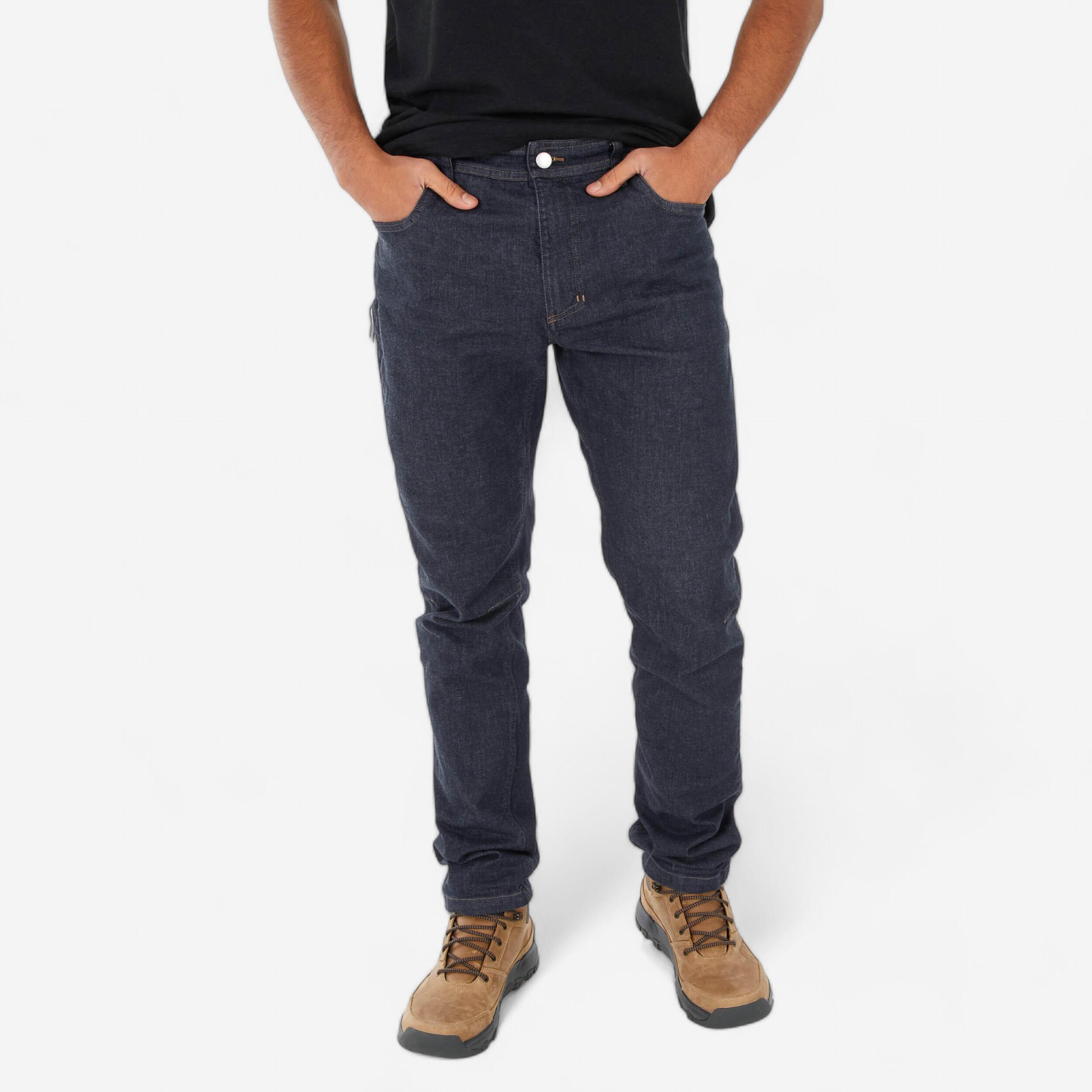 Men's NH500  Denim Trousers - Eclipse Blue