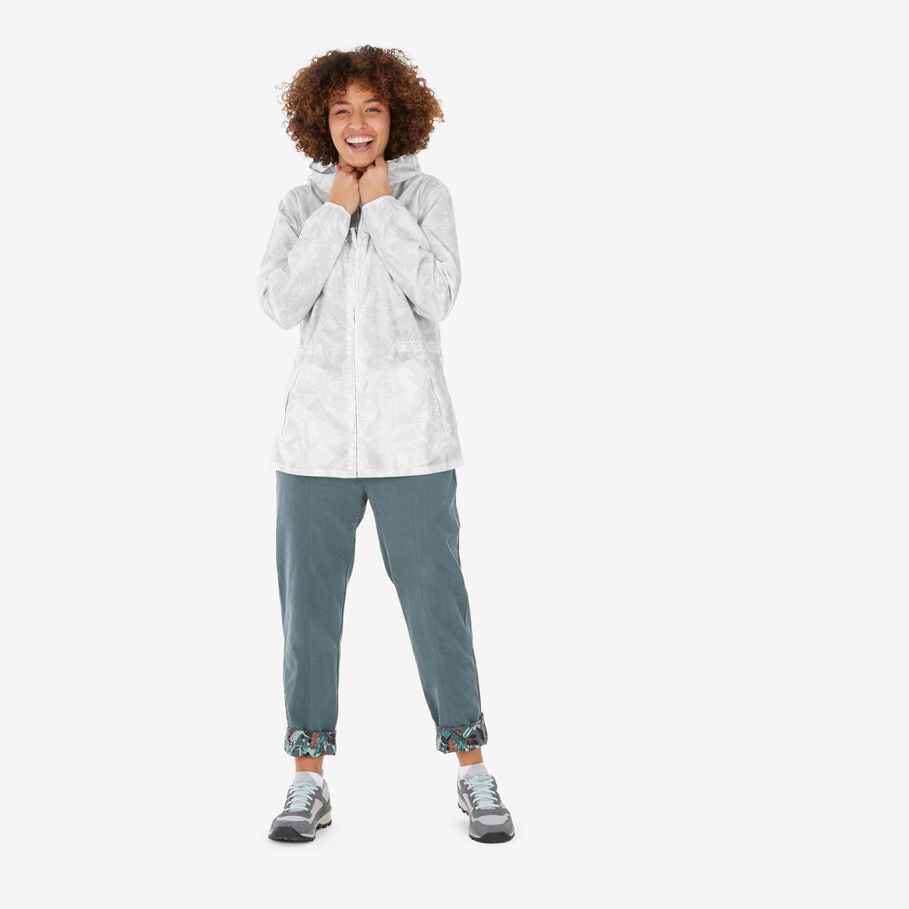 Regenjacke Damen winddicht wasserabweisend Wandern - Raincut Full Zip 